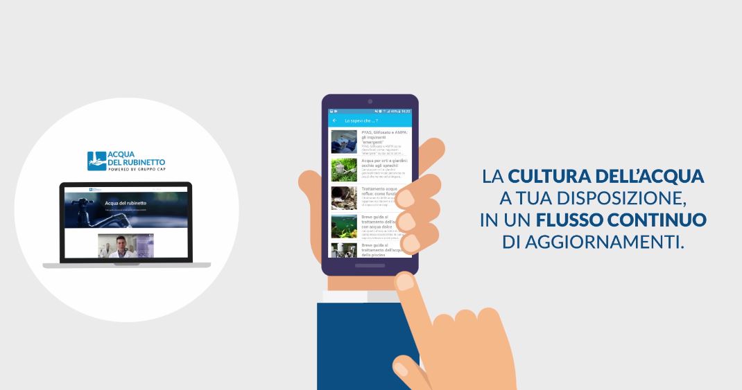 Gruppo CAP, arriva la nuova app per sapere tutto sull’acqua del rubinetto che beviamo