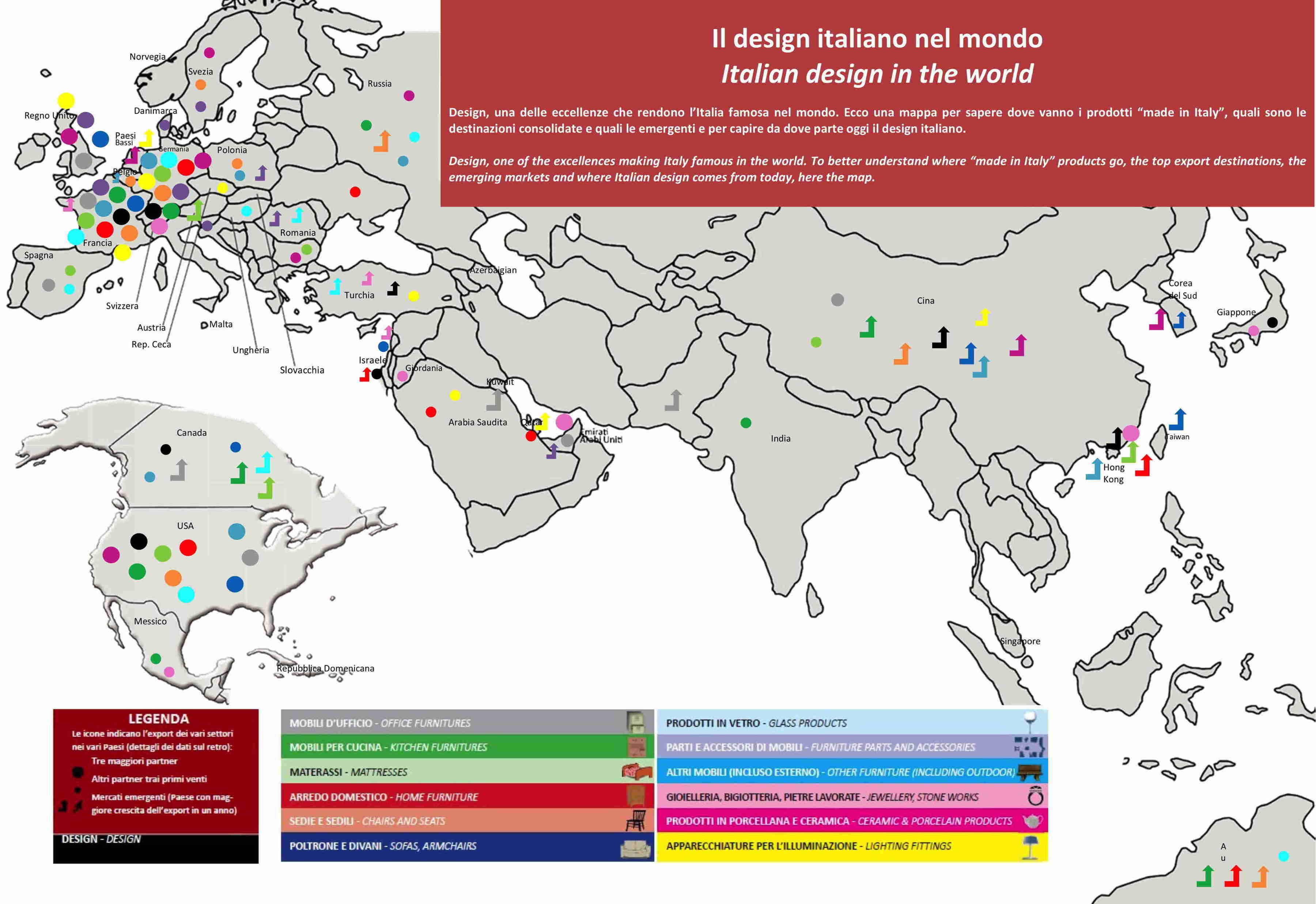 22 miliardi di design Made in Italy nel mondo: ecco dove va