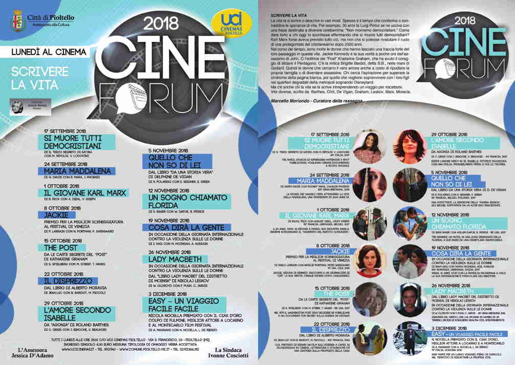 Cineforum pioltellese, al via la 36esima stagione