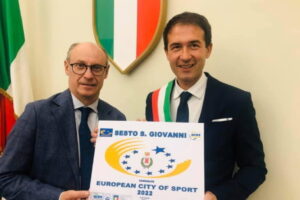 Sesto riceve la targa di Città Europea dello  Sport 2022 al CONI di Roma