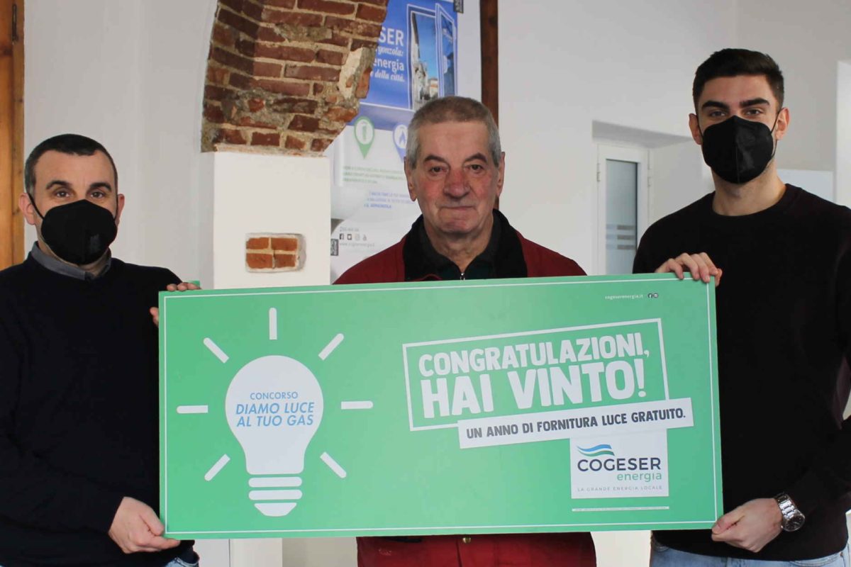 Cogeser, un anno di energia elettrica gratuita a tre nuovi premiati