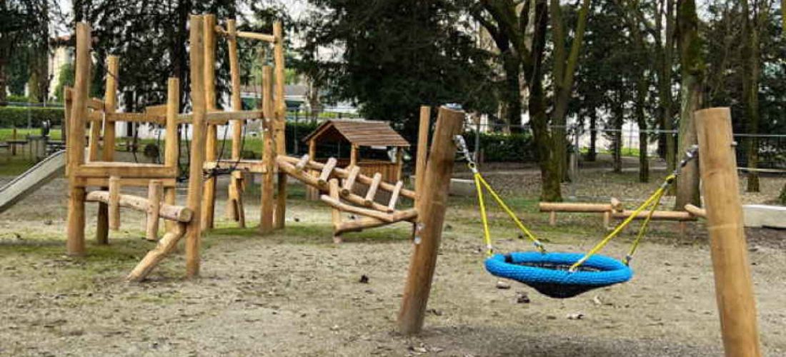 Una nuova area giochi nel parco di Villa Ghirlanda