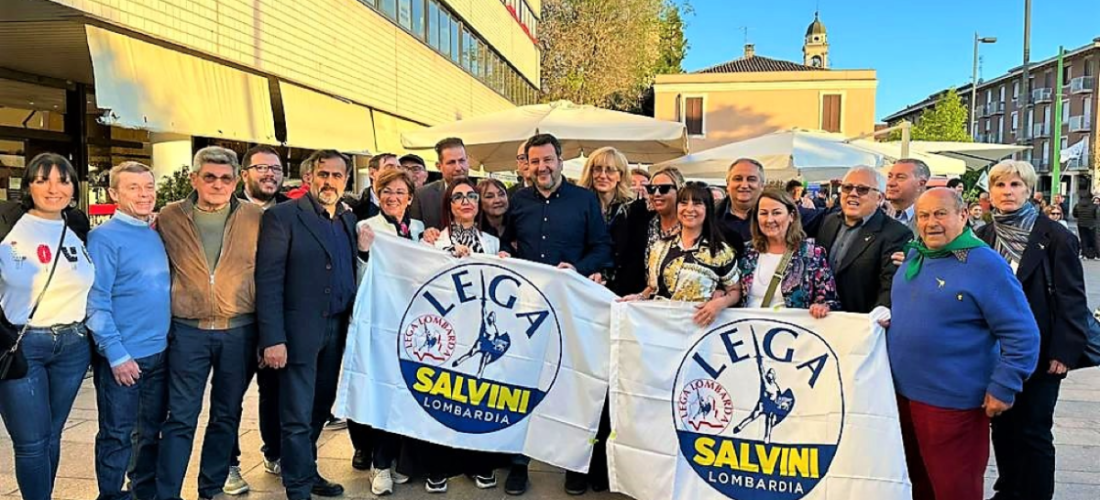 Presentata con Salvini la lista della Lega che sostiene il sindaco uscente Giacomo Ghilardi