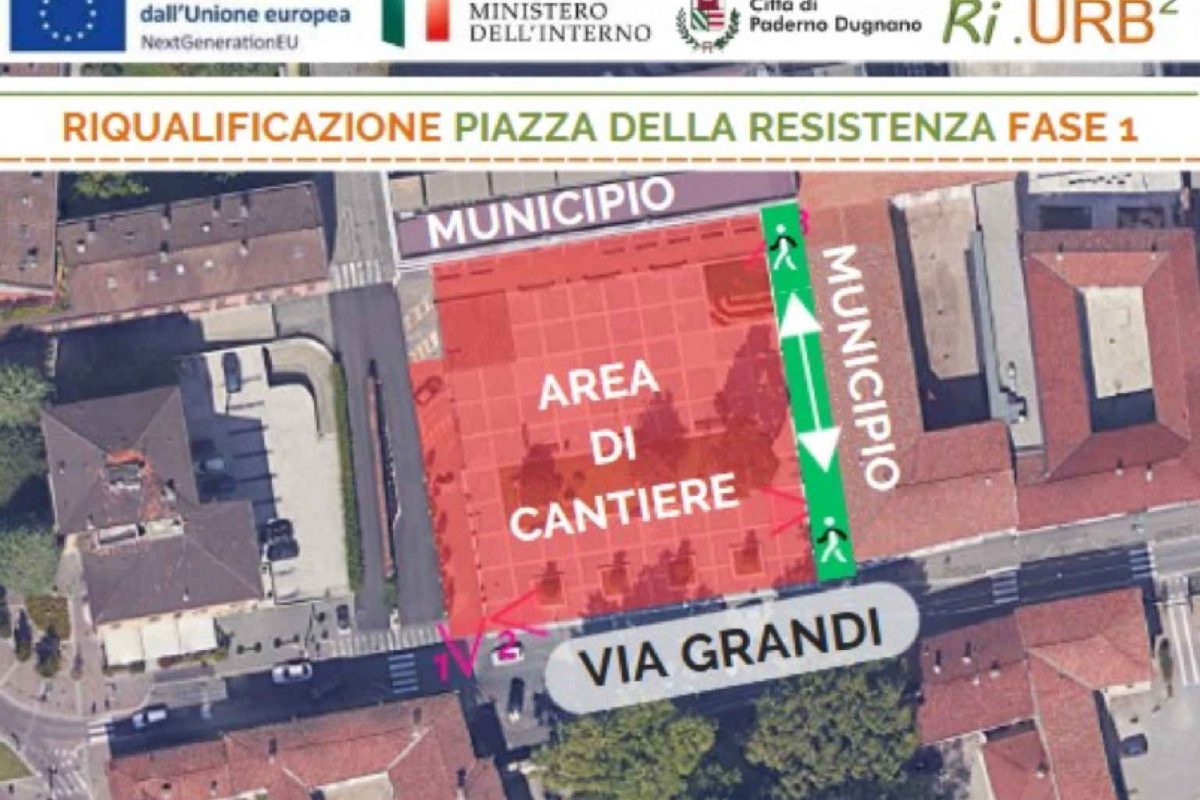 Piazza della Resistenza cambia volto, al via i lavori di riqualificazione